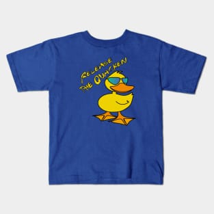 Release the Quacken (Yellow) Kids T-Shirt